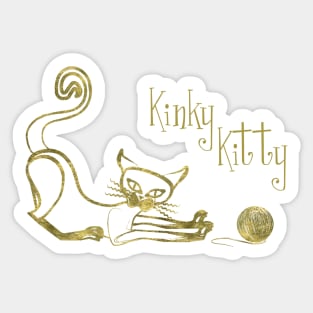 KINKY KITTY - Kinky Golden Kitty Sticker